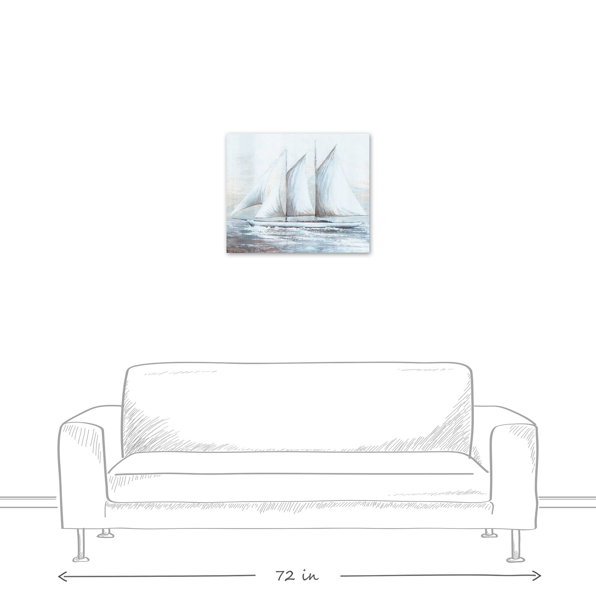 Painted Sailboat Canvas Wall Art